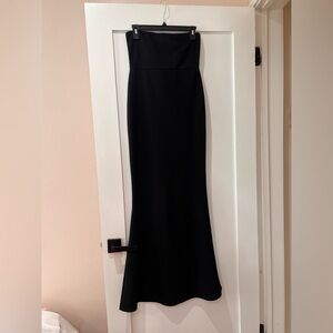Missguided black strapless gown